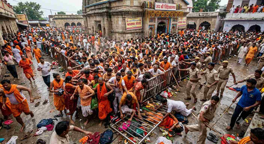 अंतिम सोमवारी पर सिंहेश्वरनाथ मंदिर में भीड़ बेकाबू, भगदड़ के बाद मची अफरा-तफरी